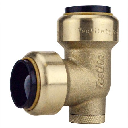 TECTITE BY APOLLO 3/4 in. Brass Push-To-Connect 90-Degree Elbow with Drain/Vent FSBE34V